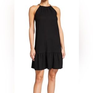 Michael Kors Pucker Chain Halter Dress